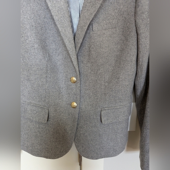 J. Crew wool blend gray blazer sz 4 - Picture 3 of 8